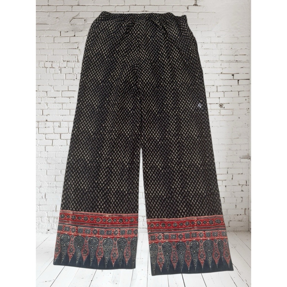LAUREN Ralph Lauren Size 8 Boho Culotte Pants POCKETS Elastic Waist Drawstring - Picture 3 of 4
